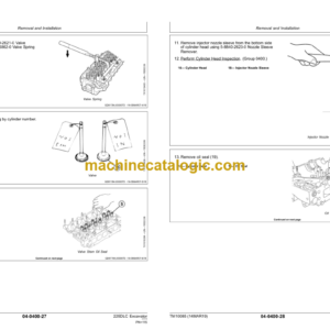 John Deere 225DLC Excavator Repair Technical Manual (TM10085)