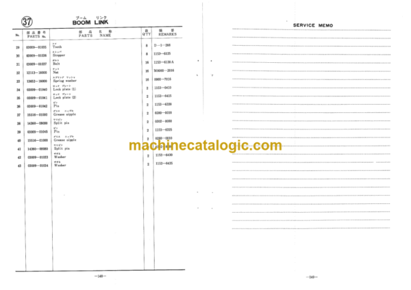 Furukawa FL140 Wheel Loader Parts Catalog