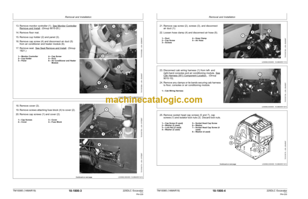 John Deere 225DLC Excavator Repair Technical Manual (TM10085)