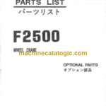 Hitachi F2500 Wheel Crane Parts Catalog