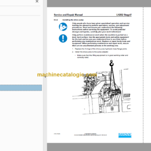 Sandvik LH202 Mining Loader Service and Parts Manual (L202DCMA0A0088)