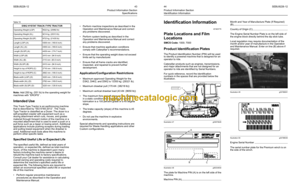 Caterpillar D3K2 D4K2 D5K2 Track-Type Tractors Operation and Maintenance Manual 2022