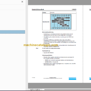 Sandvik LH621i Mining Loader Operator’s and Maintenance Manual (L621DCMA0A0571 Swedish)