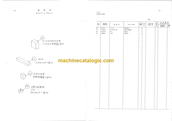 Hitachi F2500 Wheel Crane Parts Catalog