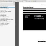 PC4000-11 Hydraulic Mining Shovel Operation and Maintenance Manual, Assembly Manual PDF INDEX