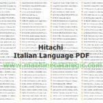 Hitachi Manuale tecnico, Manuale di Riparazione