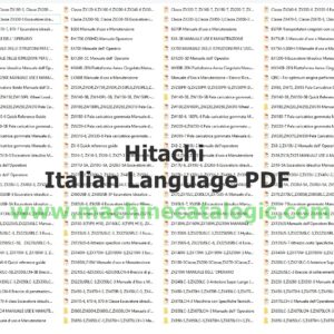 Hitachi Service and Operator’s Manual – Italian Language PDF