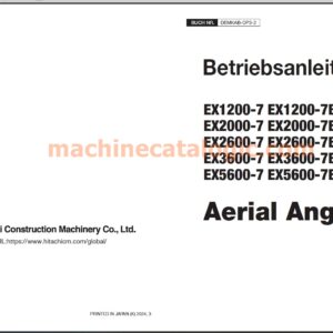Hitachi Service and Operator’s Manual – German Language PDF