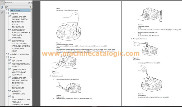 EC210BLC Crawler Excavator Repair and Service Manual PDF Index