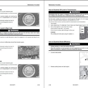 Komatsu WB97S-8E0 Backhoe Loader Operation and Maintenance Manual