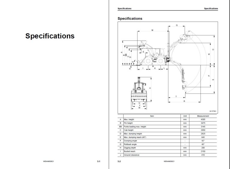 Komatsu WB93S-8E0 Backhoe Loader Operator's manual