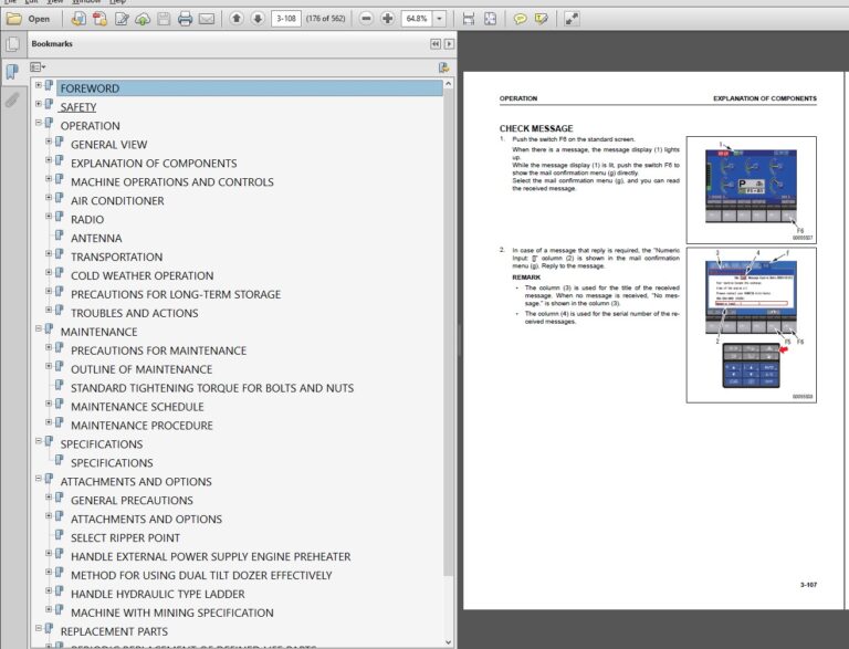 D475A-8E0 Bulldozer Operator's Manual