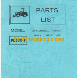 Furukawa FL305-1 ROPS CANOPY KIT Parts Catalog