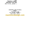 John Deere 710K Backhoe Loader Operation and Test Technical Manual (TM12511)