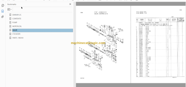 Hitachi EX40UR-2C Excavator Parts Catalog & Equipment Components Parts Catalog