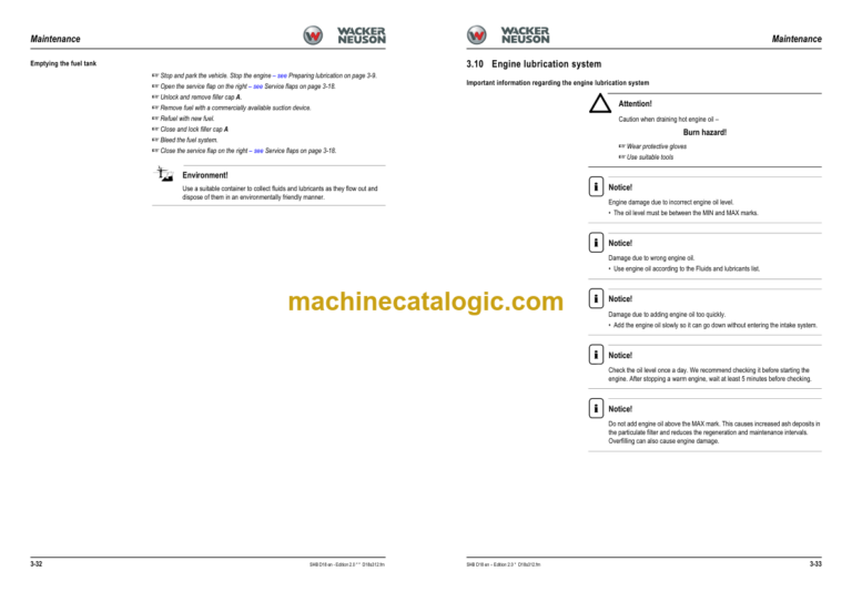 Wacker Neuson DV60 DV90 DV100 Dumper Service manual