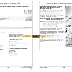 John Deere 6076 Natural Gas Engines Technical Manual (CTM82)