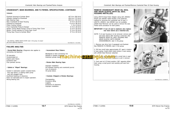 John Deere 6076 Natural Gas Engines Technical Manual (CTM82)