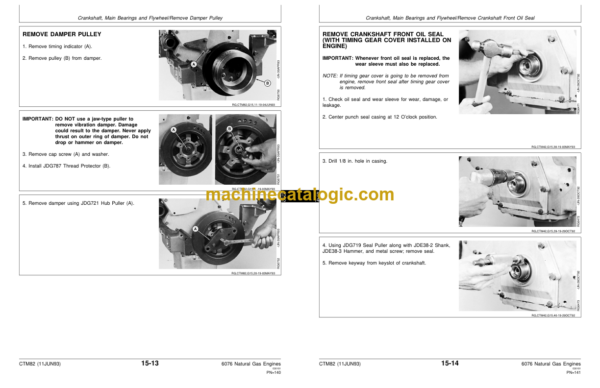 John Deere 6076 Natural Gas Engines Technical Manual (CTM82)