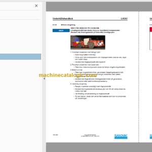 Sandvik LH307 Mining Loader Operator’s and Maintenance Manual (L807D825 Swedish)