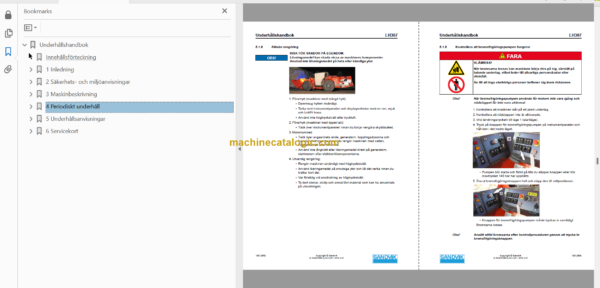 Sandvik LH307 Mining Loader Operator's and Maintenance Manual (L807D825 Swedish)