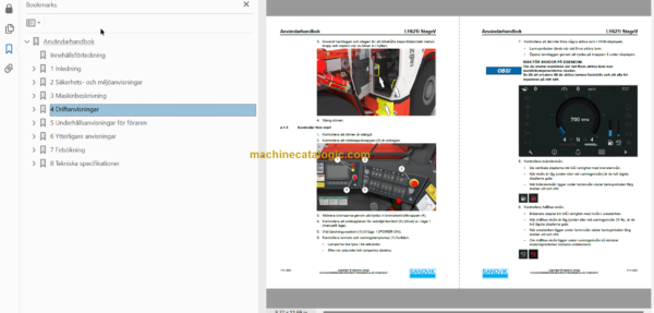 Sandvik LH621i Mining Loader Operator's and Maintenance Manual (L621DCPA0A0744 Swedish)