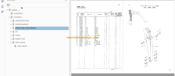 Hitachi EX40UR-3 Excavator Parts Catalog & Equipment Components Parts Catalog