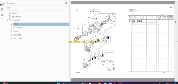 Hitachi EX40UR-3 Excavator Parts Catalog & Equipment Components Parts Catalog