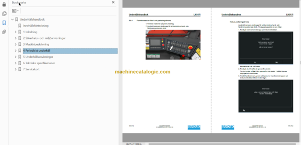 Sandvik LH517i Mining Loader Operator's and Maintenance Manual (L817D714 Swedish)
