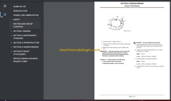 Hitachi ZX870-5A ZX870LC-5A ZX890H-5A ZX890LCH-5A Hydraulic Excavator Workshop Manual