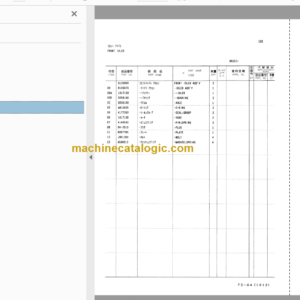 Hitachi EX45 Excavator Parts Catalog & Equipment Components Parts Catalog