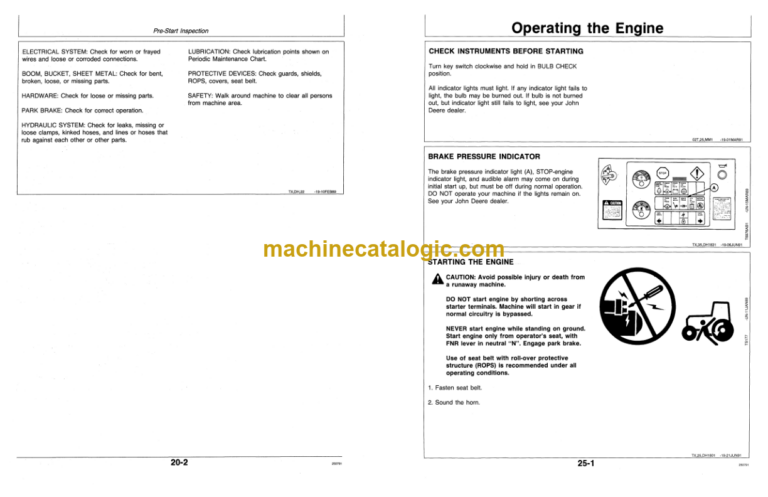 John Deere 544E 544E LL and 544E TC LOADERS 624E LOADER 644E LOADER Operators Manual (OMT131709)