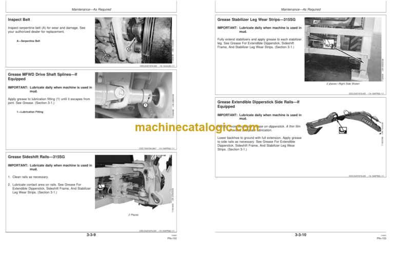 John Deere 310G 310SG 315SG Backhoe Loader Operators Manual (OMT191038)