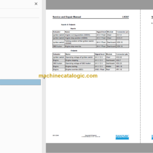 Sandvik LH307 Mining Loader Service and Parts Manual (L807D825)