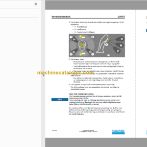 Sandvik LH517i Mining Loader Operator’s and Maintenance Manual (L917D690 Swedish)