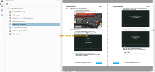 Sandvik LH621i Mining Loader Operator's and Maintenance Manual (L621DHMA0A0583 Swedish)