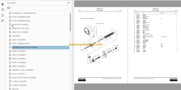 Sandvik LH307 Mining Loader Service and Parts Manual (L807D825)