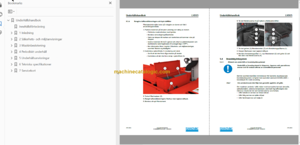 Sandvik LH517i Mining Loader Operator's and Maintenance Manual (L917D690 Swedish)