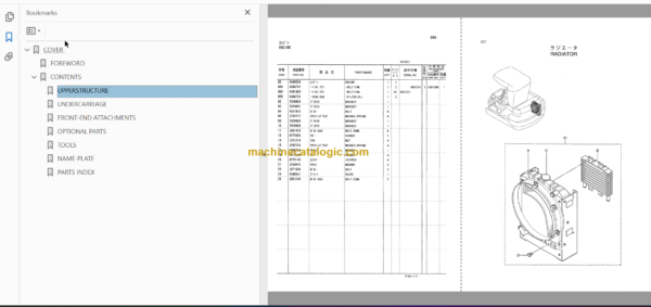 Hitachi EX45-2 Excavator Parts Catalog & Equipment Components Parts Catalog