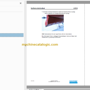 Sandvik LH514 Mining Loader Operator’s and Maintenance Manual (L514D744 Swedish)