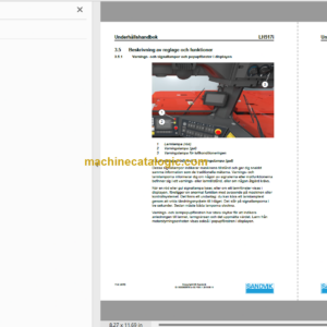 Sandvik LH517i Mining Loader Operator’s and Maintenance Manual (L917D776 Swedish)