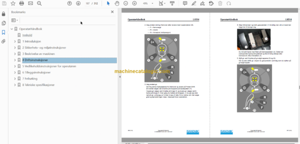 Sandvik LH514 Mining Loader Operator's and Maintenance Manual (L514D744 Swedish)