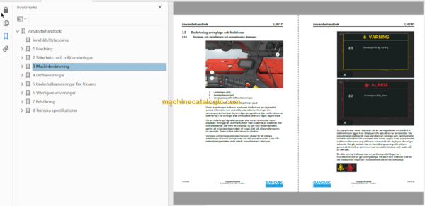 Sandvik LH517i Mining Loader Operator's and Maintenance Manual (L917D776 Swedish)