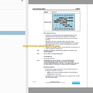 Sandvik LH621i Mining Loader Operator’s and Maintenance Manual (L621DKNA0A0706 Swedish)