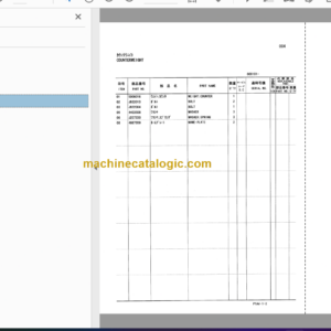 Hitachi EX50U Excavator Parts Catalog & Equipment Components Parts Catalog