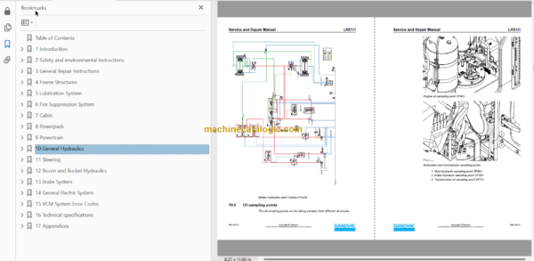 Sandvik LH517i Mining Loader Service and Parts Manual (L017D744)