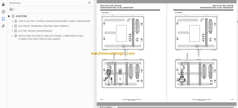 Sandvik DS510-C Rock Bolting Drill Rig Service and Parts Manual (SN 113B26029-1)