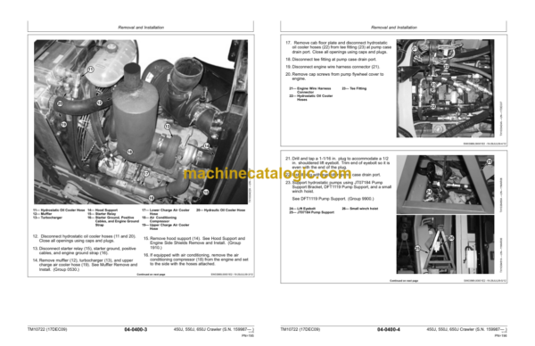 Timberjack 450J 550J 650J Crawler Dozer Repair Technical Manual