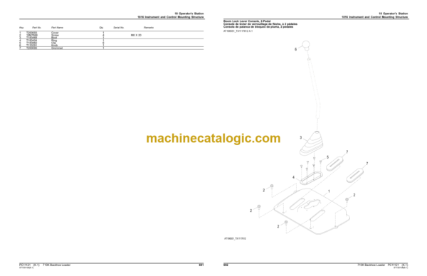 John Deere 710K Backhoe Loader Parts Catalog (PC11121) PIN:1T0710KX_ _E219607–