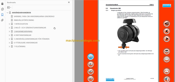 Sandvik DS511c Drill Rig Operator's and Maintenance Manual (116B47193-1 Swedish)